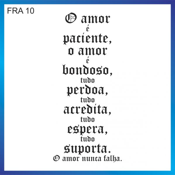 FRA 10 - O amor - 45cm x 98cm