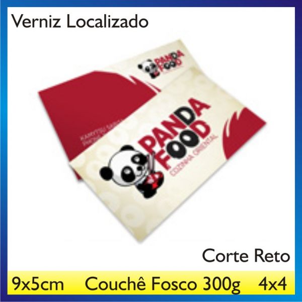 500 Cartões Super Touch - 9x5cm  Couchê Fosco - 300g - 4x4